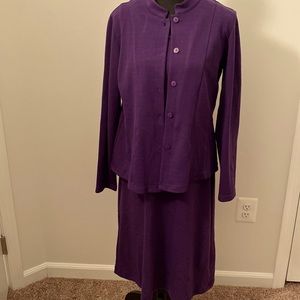 Vintage Mid Length Sheath Dress With Button Down Jacket